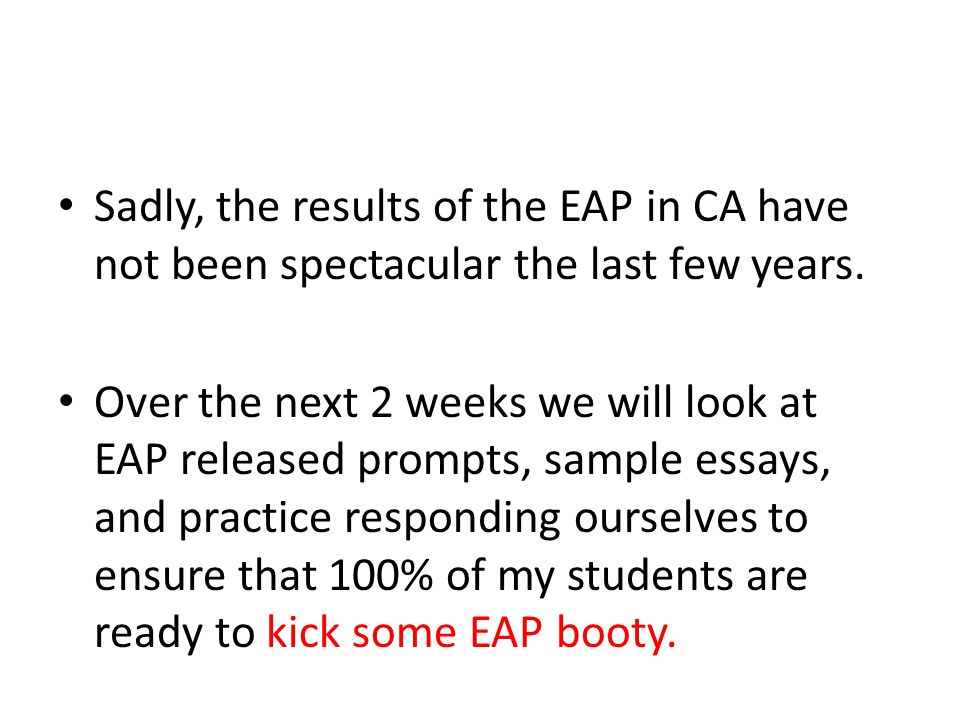 Released eap essay prompts
